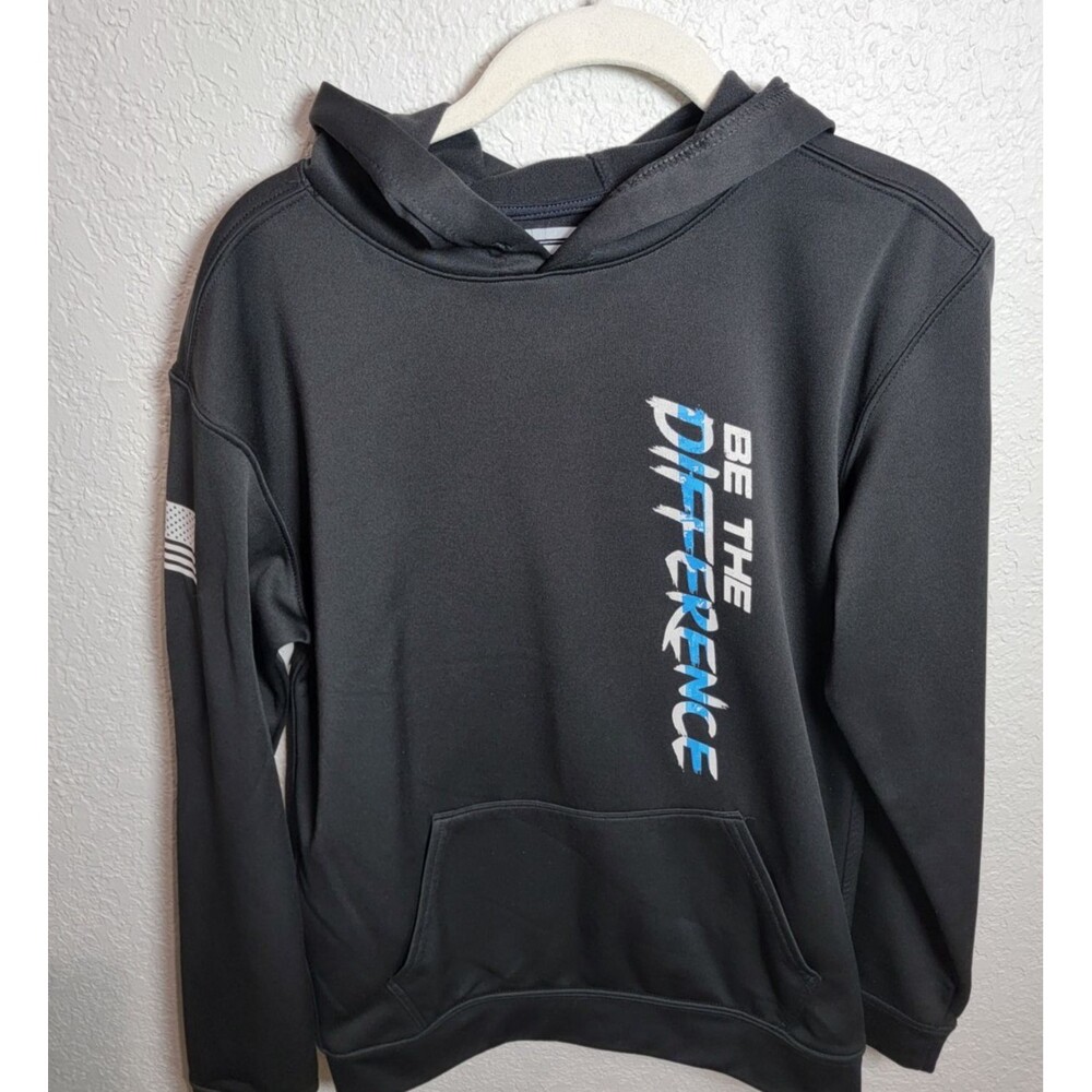 13 Fifty Apparel Hoodie Small Black The Difference Graphic Pullover Polyester